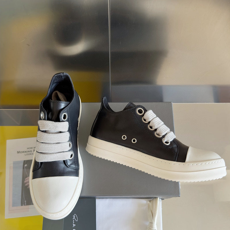 Rick Owens Black Low-Top Sneakers