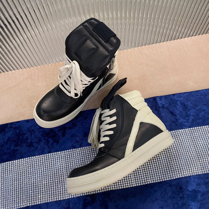 Rick Owens Geobasket Sneakers - Black and White