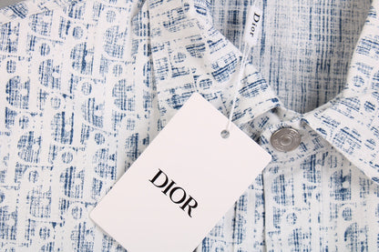 Dior Monogram Shirt (Blue/White)