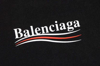 Balenciaga Wave Logo T-Shirt (Black)