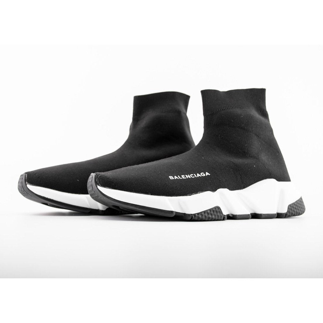 BALENCIAGA SPEED TRAINER x BLACK WHITE BLACK