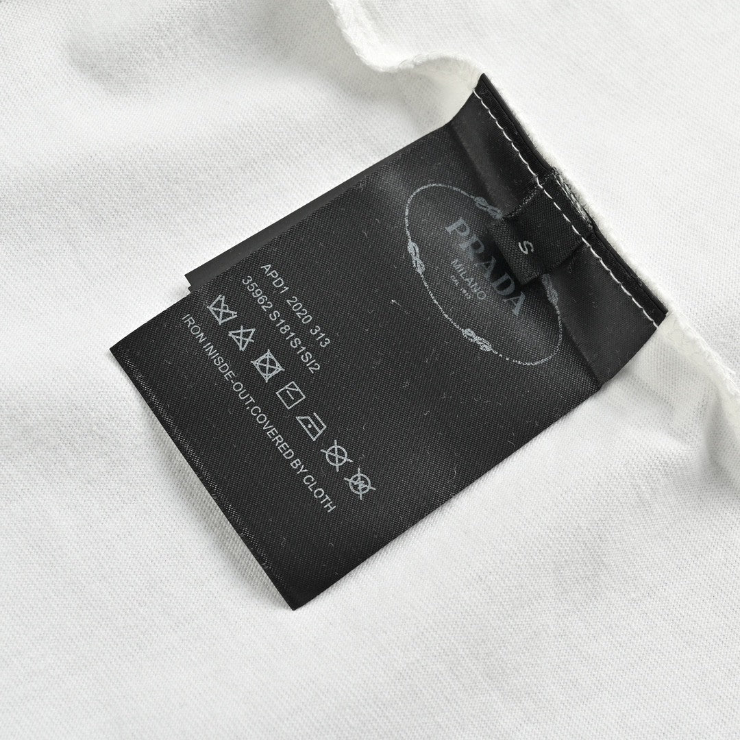 Prada T-Shirt - White with Subtle Branding