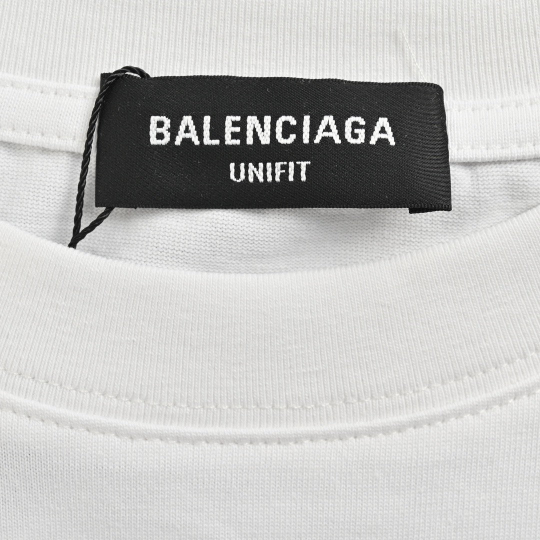 Balenciaga White T-Shirt with Bold Graphic