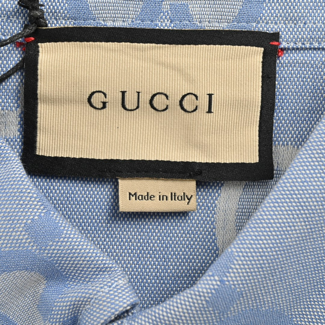 Gucci Allover Logo Denim Shirt