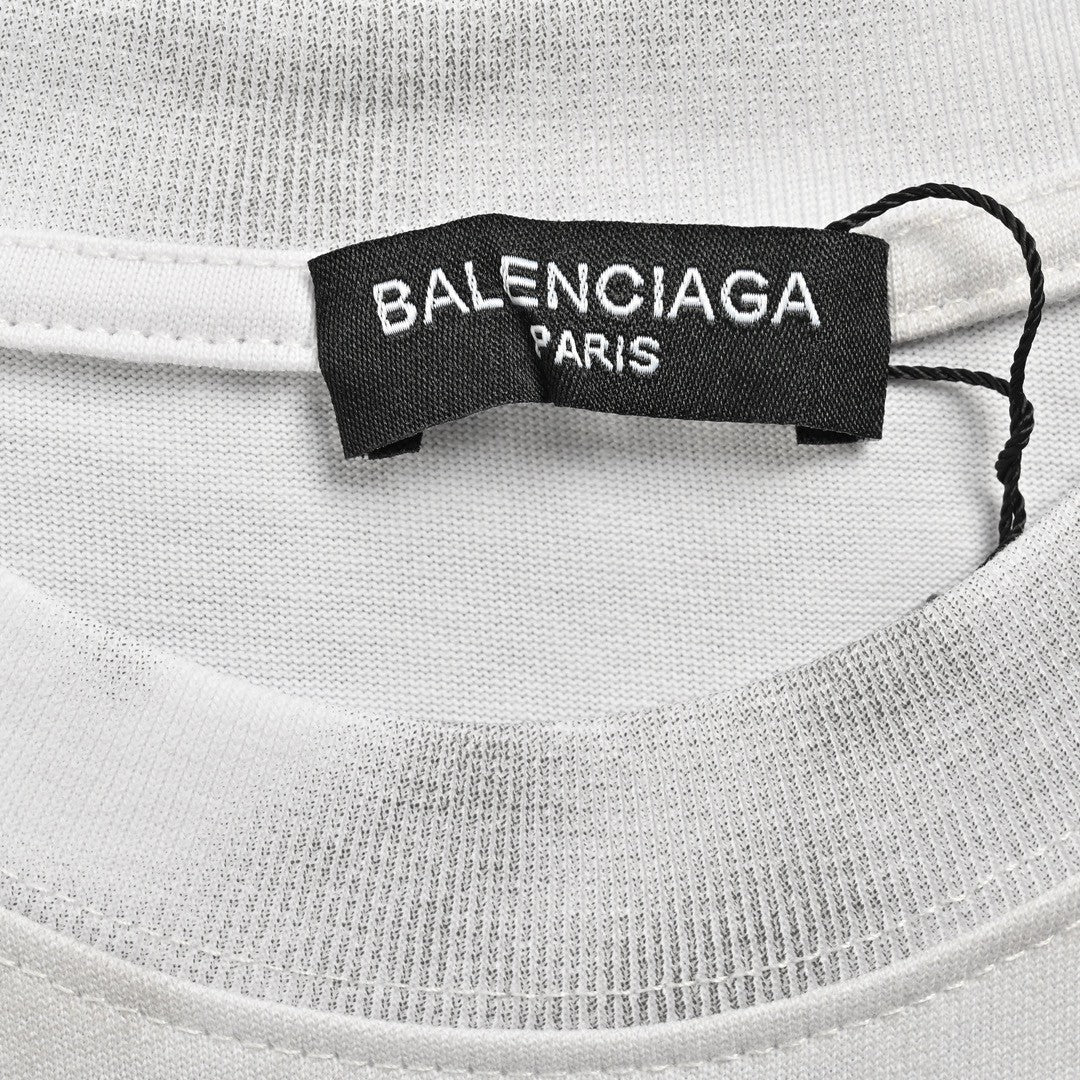 Balenciaga White Tie-Dye T-Shirt