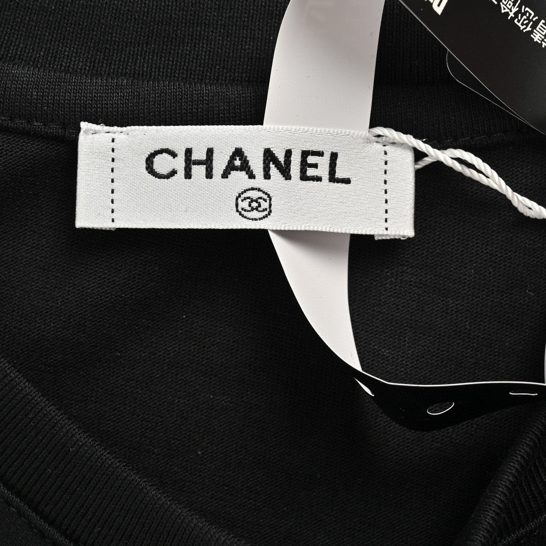 Chanel Cloud Logo T-Shirt in Black