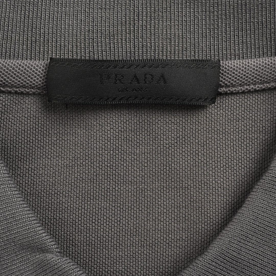 Prada Classic Grey Polo Shirt