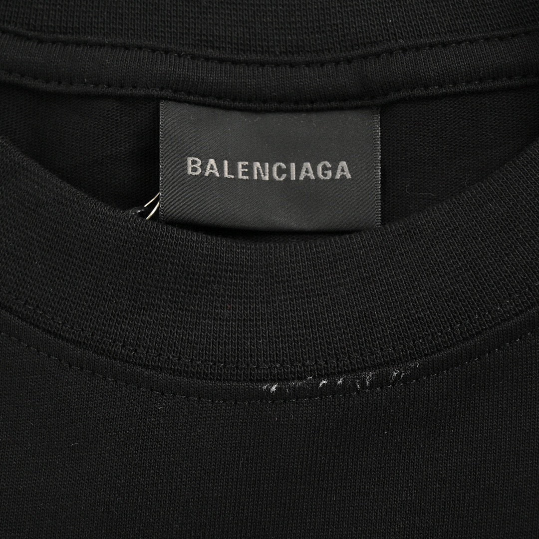 Balenciaga Multi-Logo Black T-Shirt