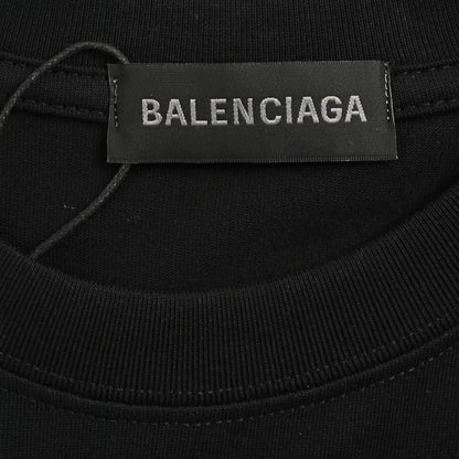 Balenciaga Multicolor Graphic Logo Black T-Shirt