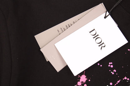 Dior Color Splash Graphic T-Shirt - Black