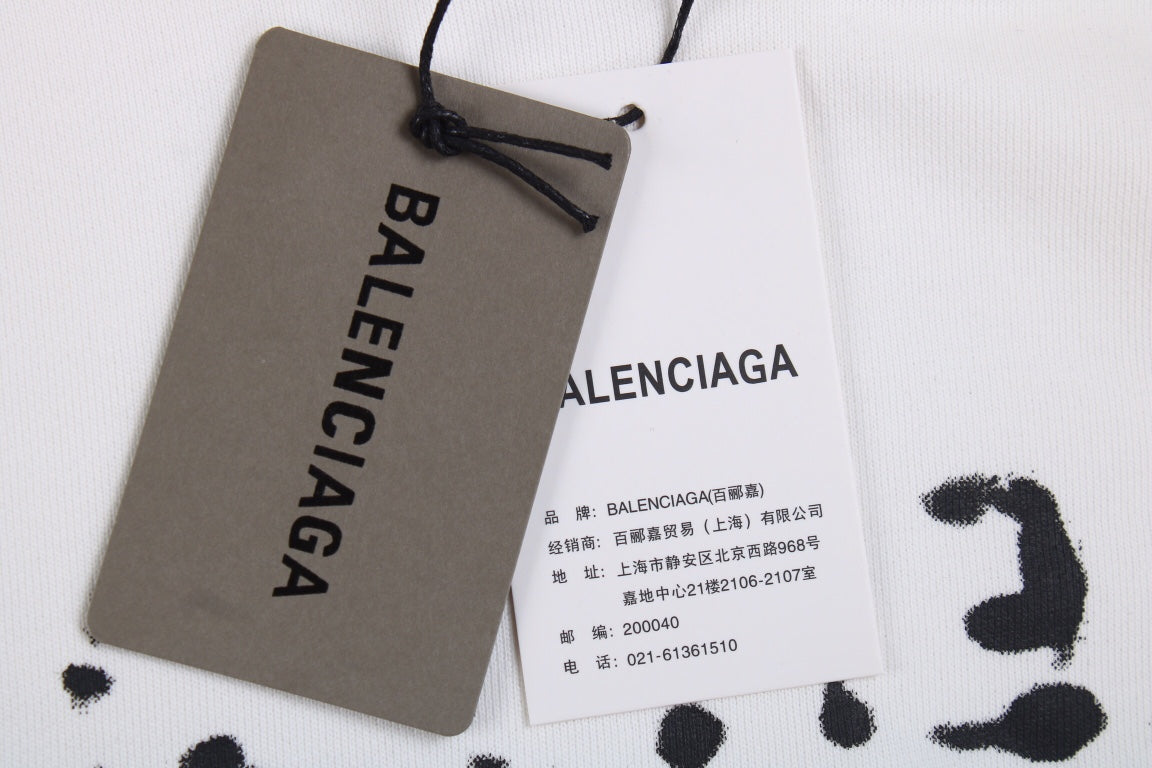 Balenciaga White Logo Hoodie