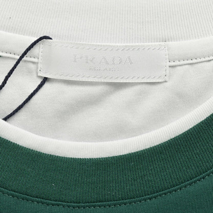 Prada Green Contrast Trim T-Shirt