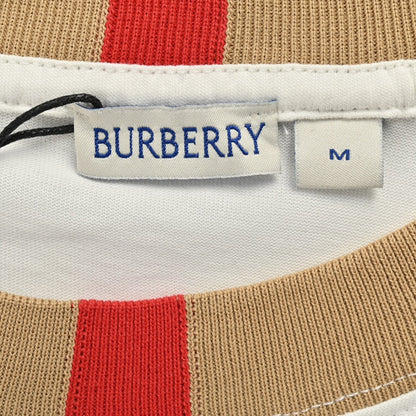 Burberry Check Collar T-Shirt in White