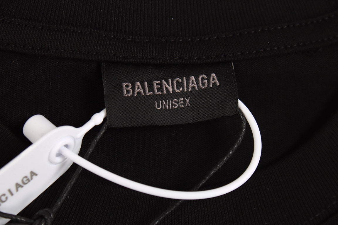 BALENCIAGA LOGO LONG SLEEVE SHIRT BLACK