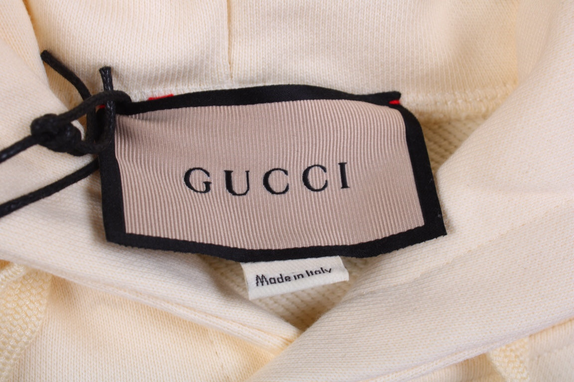 Gucci Rainbow Logo Hoodie - Cream