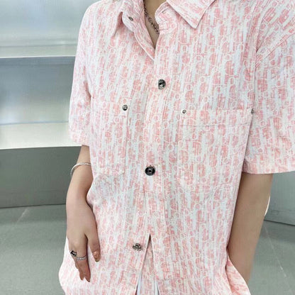 Dior Monogram Shirt (Pink/White)