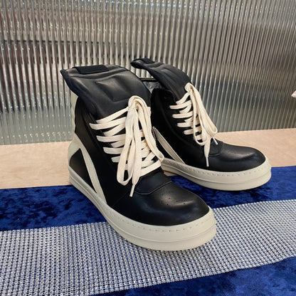 Rick Owens Geobasket Sneakers - Black and White