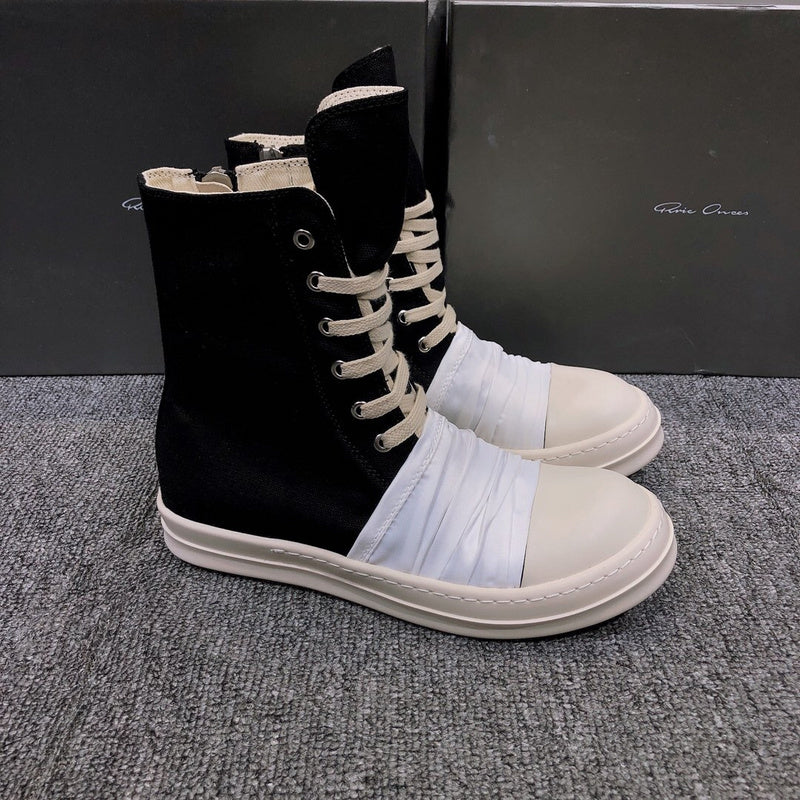 Rick Owens Lace-Up Canvas Boots