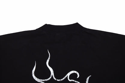 Balenciaga T-shirt with Gothic Flame Logo