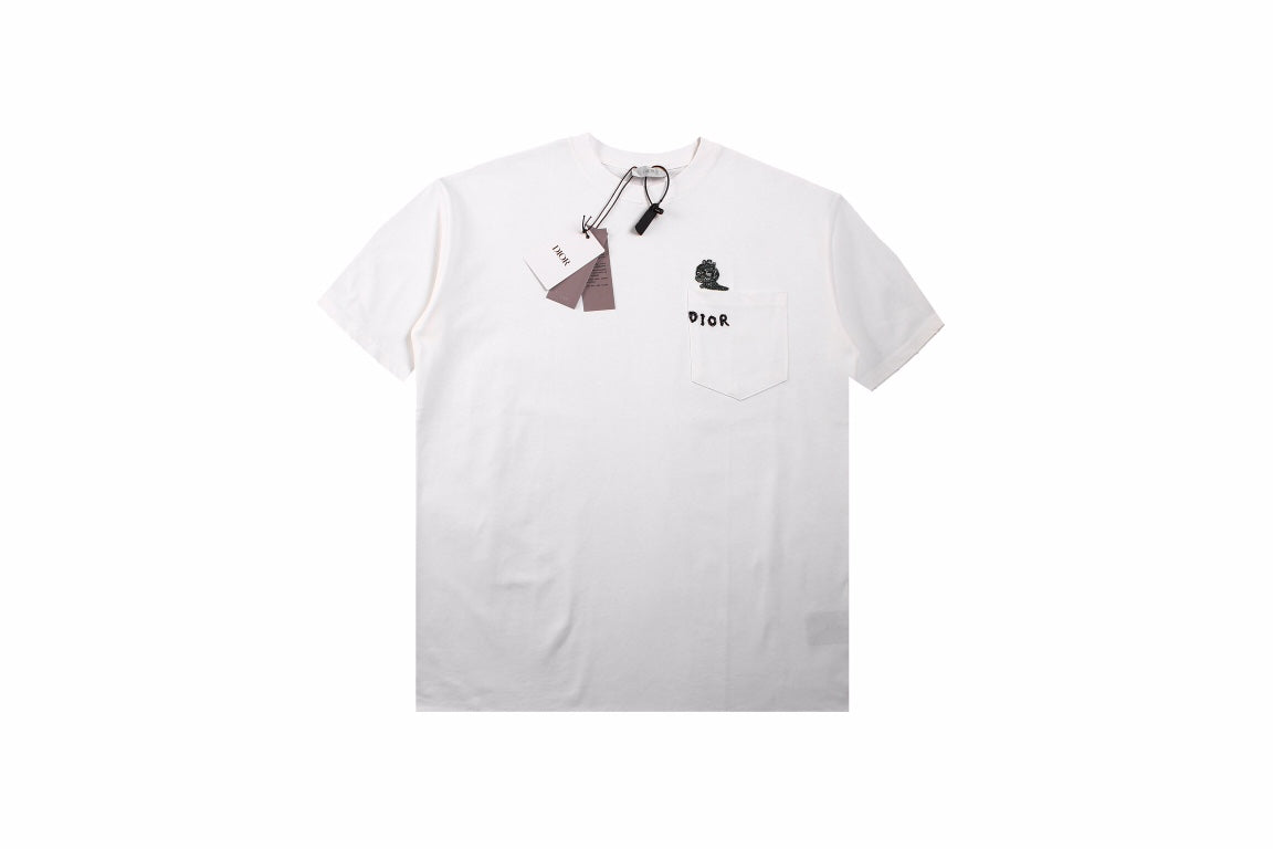 Dior Embroidered Lizard T-Shirt - White