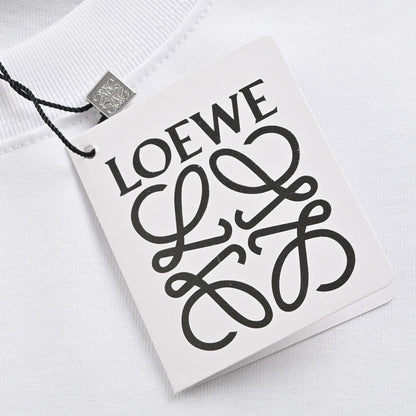 Loewe White T-Shirt with Logo Design