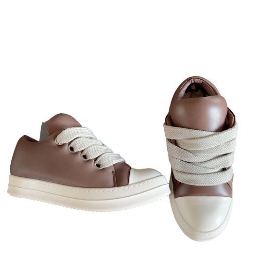 Rick Owens Brown Low-Top Sneakers