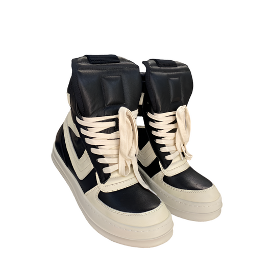 Rick Owens Geobasket Sneakers - Black and White