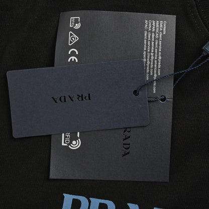 Prada Black T-Shirt with Logo Design