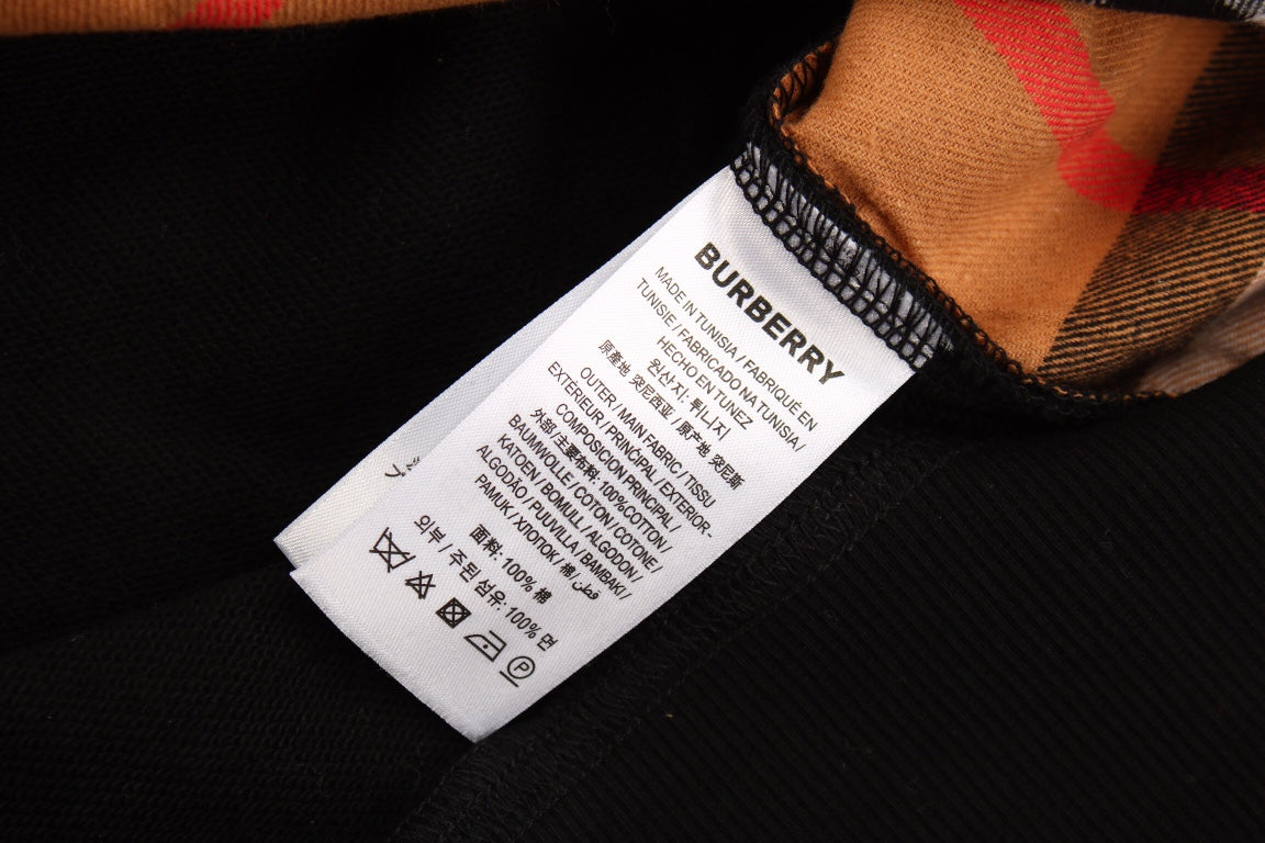 BURBERRY ZIP-UP HOODIE BLACK