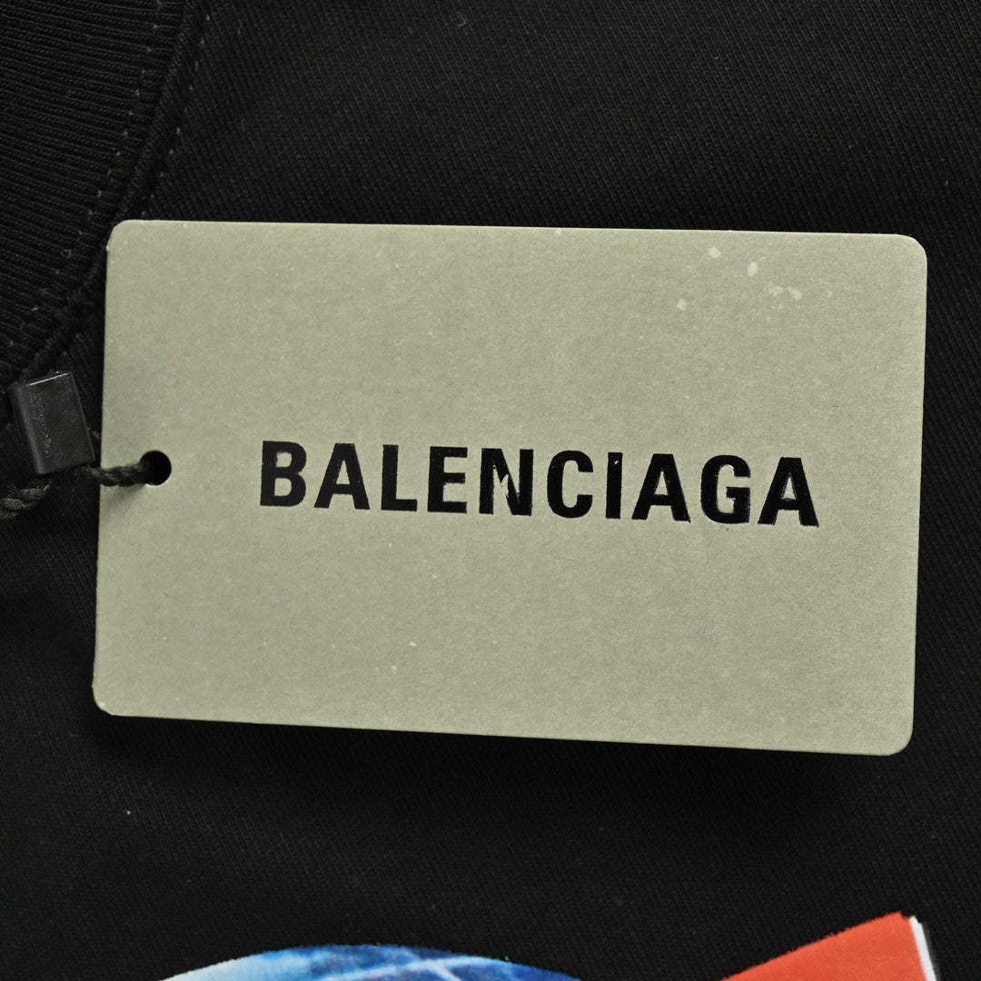 Balenciaga Planet Earth Black T-Shirt