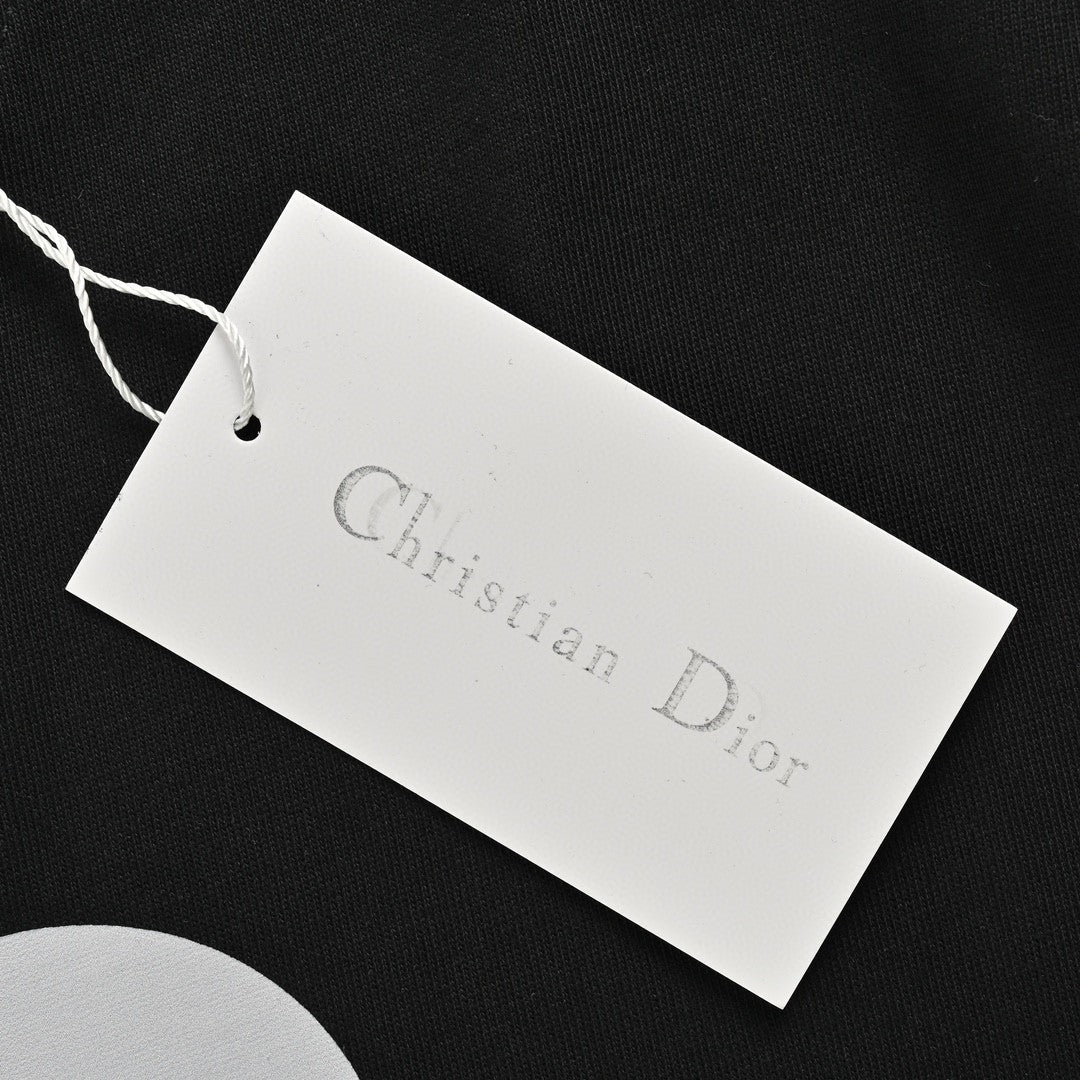 Dior Oversized White Logo Black T-Shirt