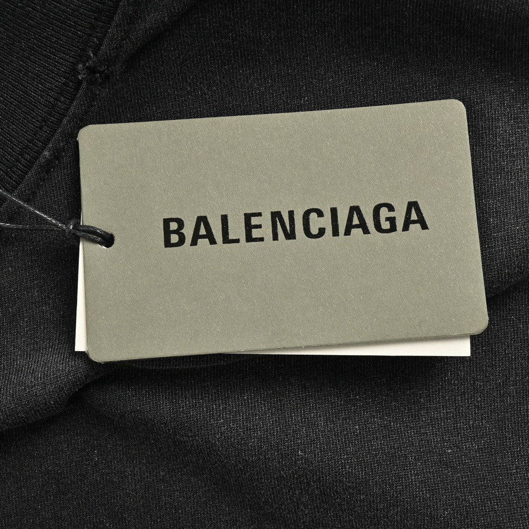 Balenciaga Spray-Paint Logo T-Shirt (Black)