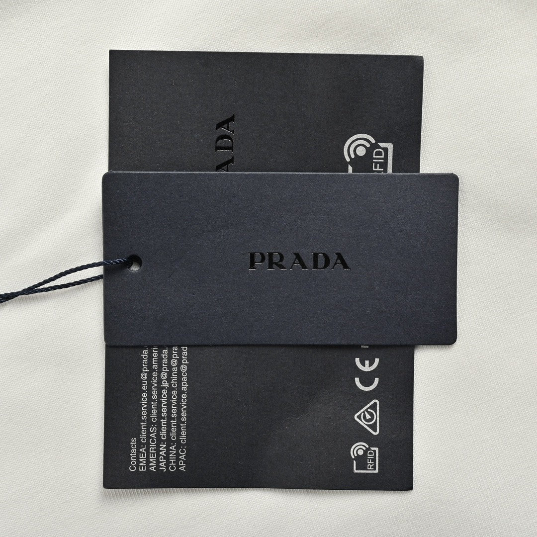 Prada White T-Shirt with Logo Design