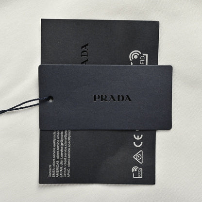 Prada White T-Shirt with Logo Design