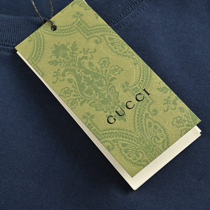 Gucci Navy T-Shirt with Overlapping Logo