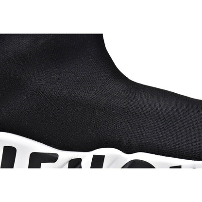 BALENCIAGA SPEED GRAFFITI TRAINER x BLACK WHITE