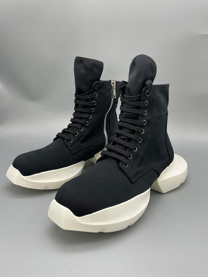 Rick Owens Black High-Top Platform Sneakers