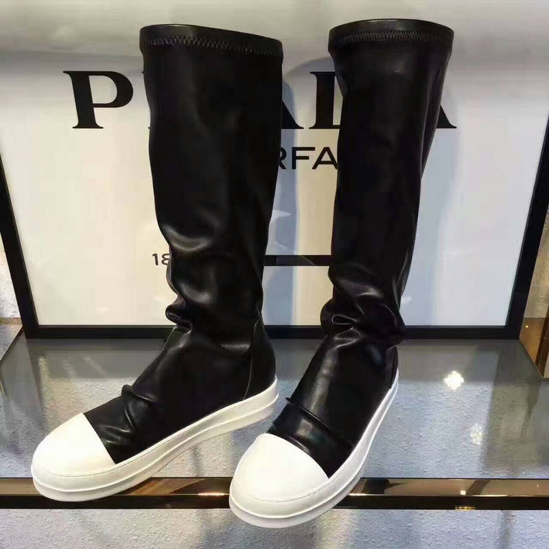 Over-the-Knee Leather Sneakers