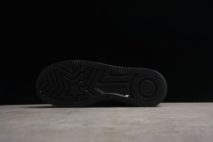 BAPE STA Low-Top Black Croc-Embossed Sneakers