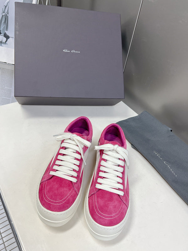 Rick Owens Low-Top Sneakers - Pink Suede