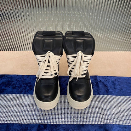 Rick Owens Geobasket Sneakers - Black and White