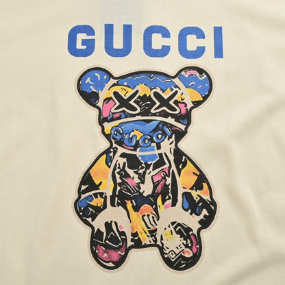 Gucci Cream T-Shirt with Bear Graphic