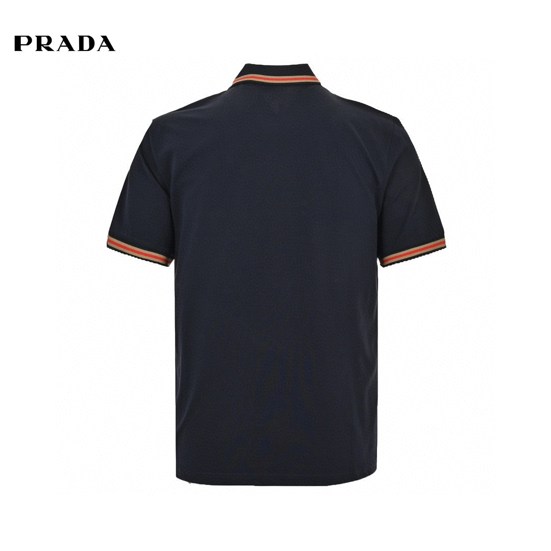 Prada Logo Patch Polo Shirt