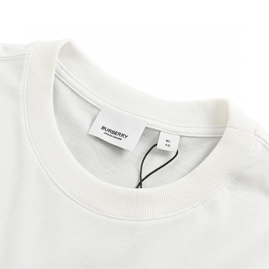 Burberry White T-Shirt with Graphic Text