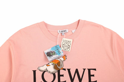 Loewe T-Shirt with Logo and Graphic Design