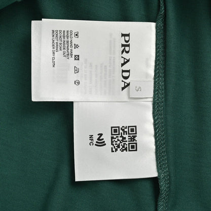 Prada Green Contrast Trim T-Shirt