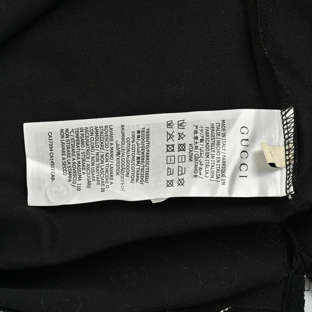 GUCCI GG PATTERN POLO SHIRT BLACK