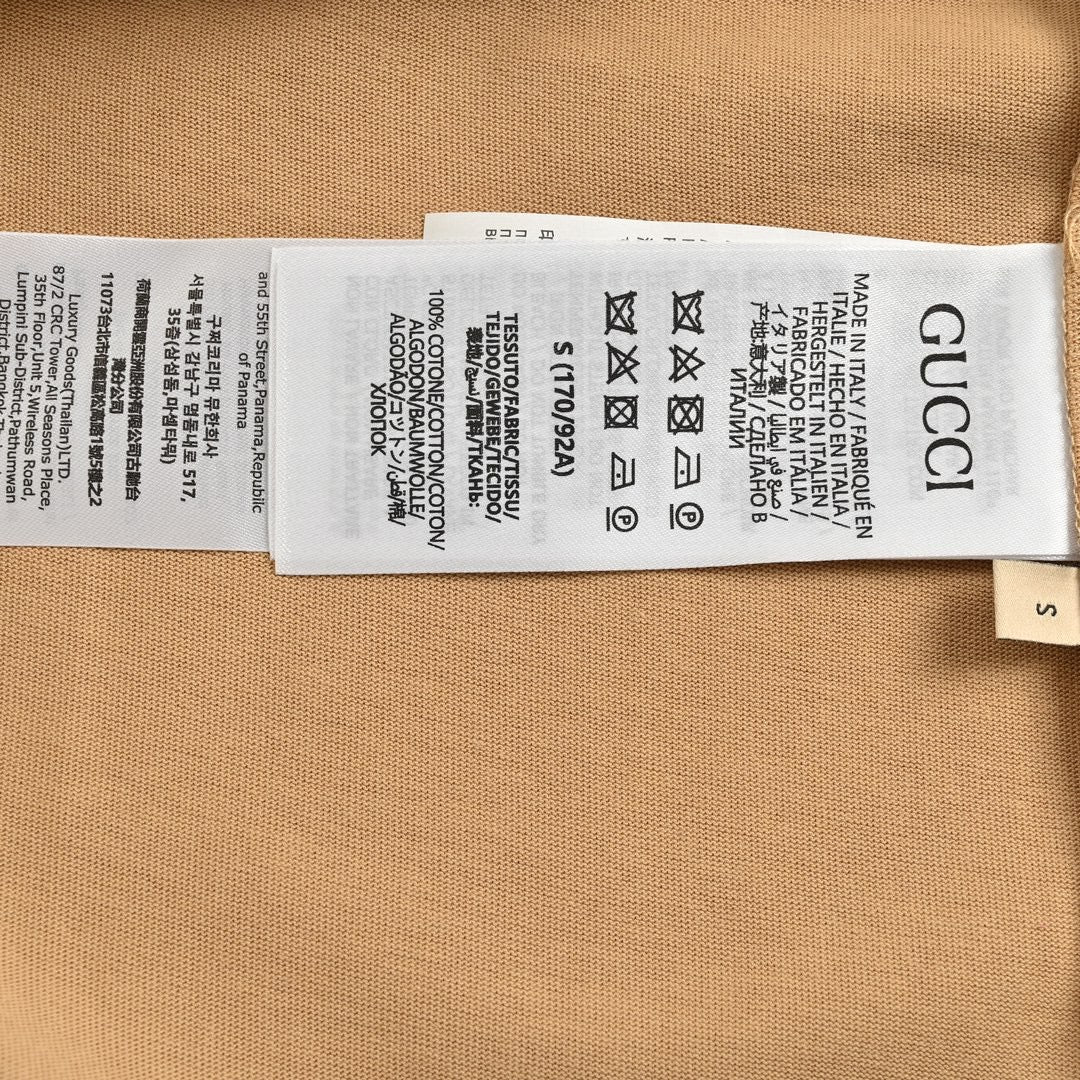 Gucci Tan T-Shirt with Firenze 1921 Logo