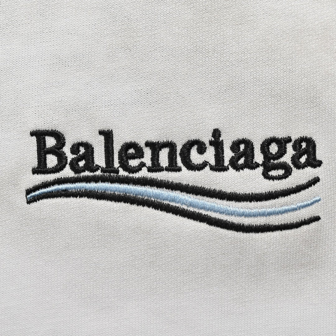 Balenciaga White Tie-Dye T-Shirt