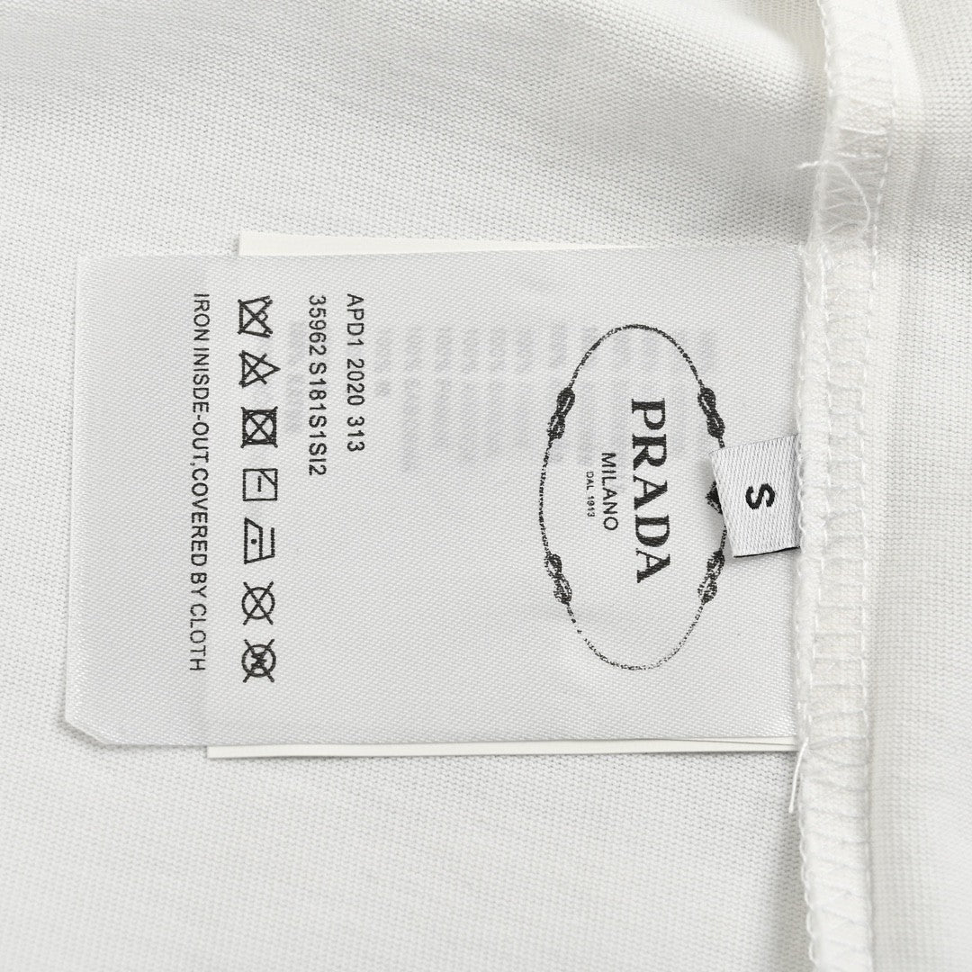 Prada Milano Logo T-Shirt (White)